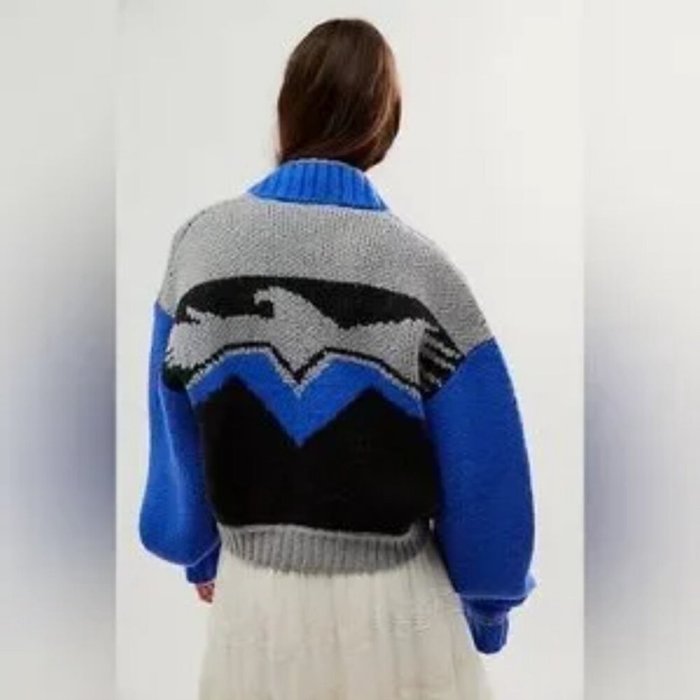 Free People Lucky Sweater Bomber Jacket NWT - Picture 2 of 12